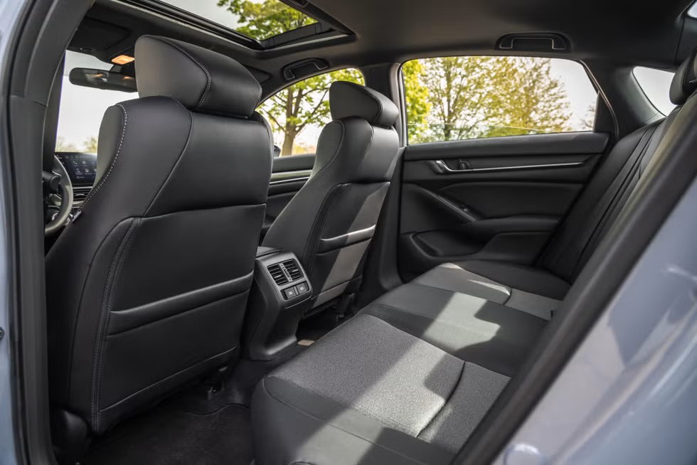 Honda Accord rear passenger area with comfortable seating