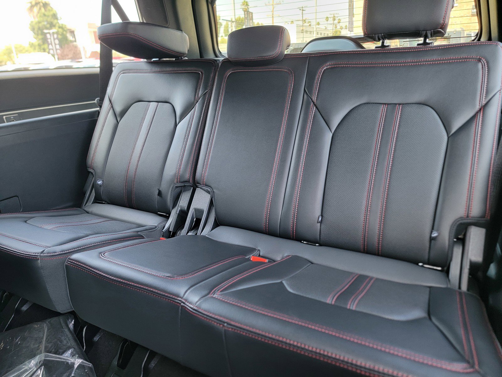 Ford Expedition Max third row seating with comfortable black leather