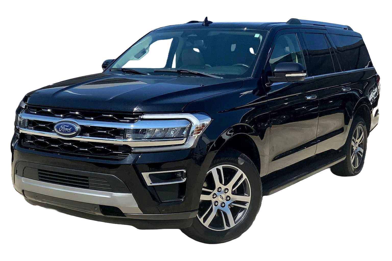 Professional black Ford Expedition luxury SUV with modern LED headlights and premium alloy wheels