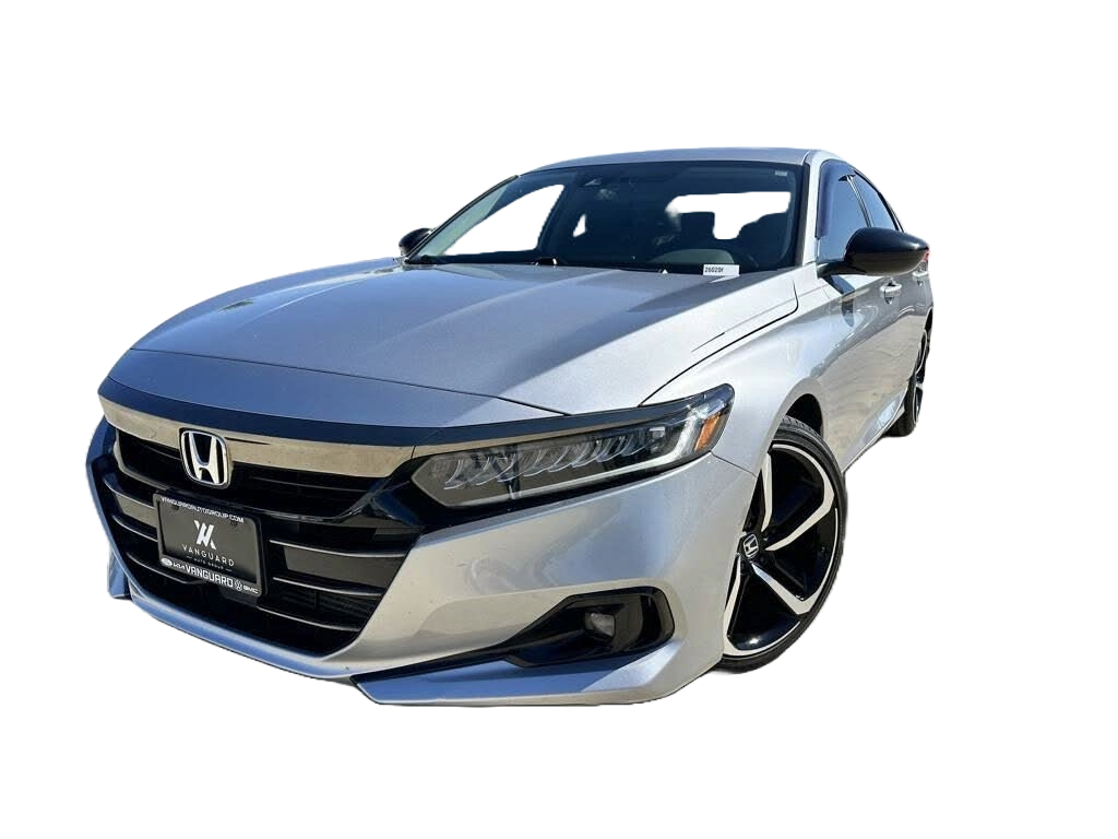 Professional silver Honda Accord luxury sedan with modern LED headlights and premium styling