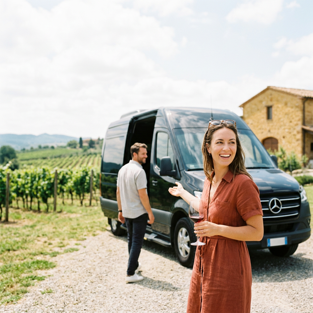Napa Valley wine country lifestyle photo showing guests enjoying a relaxed wine tasting experience